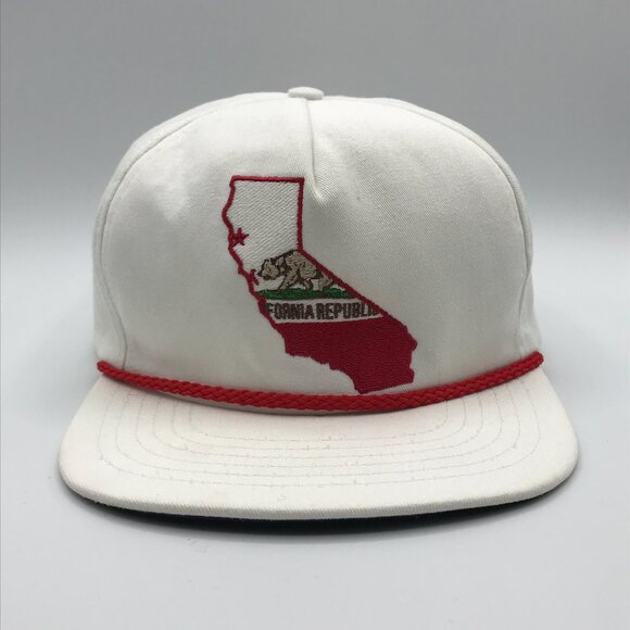 Campus Retro California White Snapback Baseball Hat Cap Vintage - Picture 5 of 8
